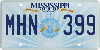 MS license plate MHN399