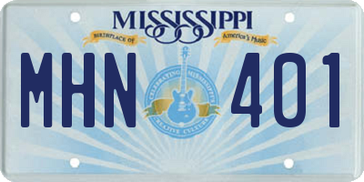MS license plate MHN401