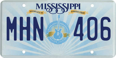 MS license plate MHN406