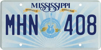 MS license plate MHN408