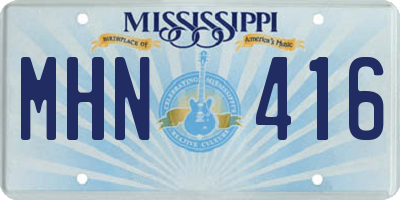 MS license plate MHN416