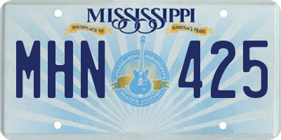 MS license plate MHN425