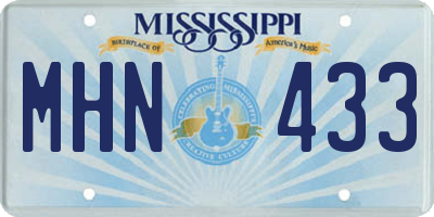 MS license plate MHN433