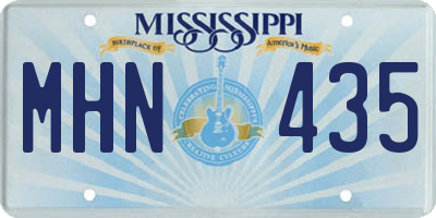 MS license plate MHN435