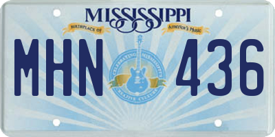MS license plate MHN436