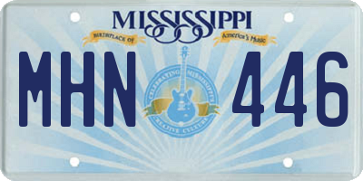 MS license plate MHN446