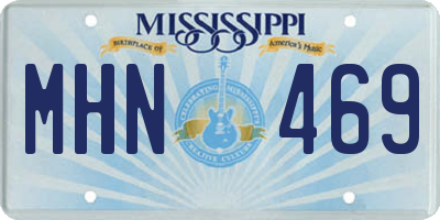 MS license plate MHN469