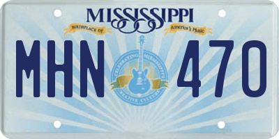 MS license plate MHN470