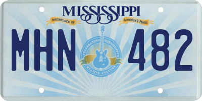 MS license plate MHN482