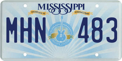 MS license plate MHN483