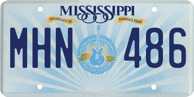 MS license plate MHN486