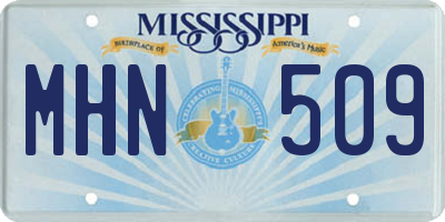 MS license plate MHN509