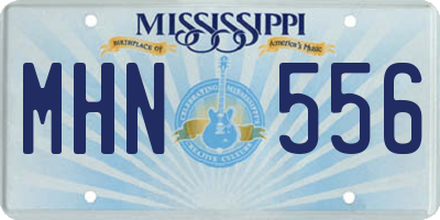 MS license plate MHN556