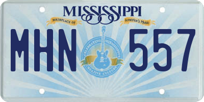 MS license plate MHN557