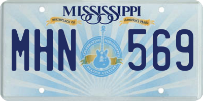 MS license plate MHN569
