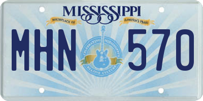 MS license plate MHN570