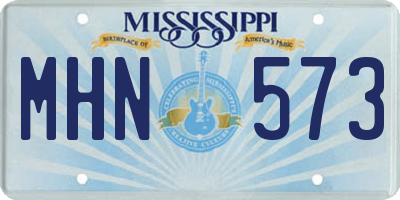 MS license plate MHN573
