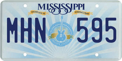 MS license plate MHN595
