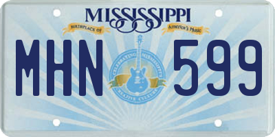 MS license plate MHN599