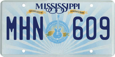 MS license plate MHN609