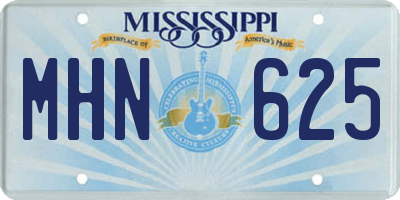 MS license plate MHN625