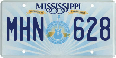 MS license plate MHN628