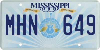 MS license plate MHN649
