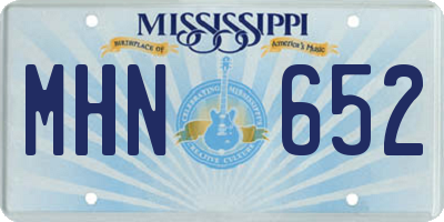 MS license plate MHN652