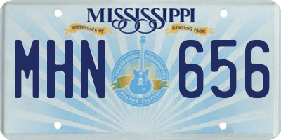 MS license plate MHN656