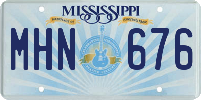 MS license plate MHN676