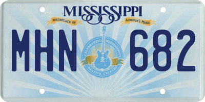 MS license plate MHN682