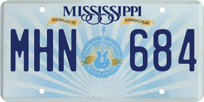 MS license plate MHN684