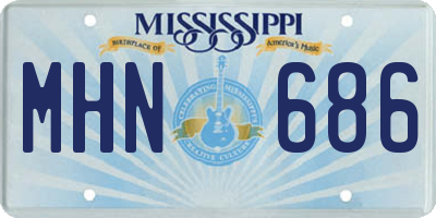 MS license plate MHN686