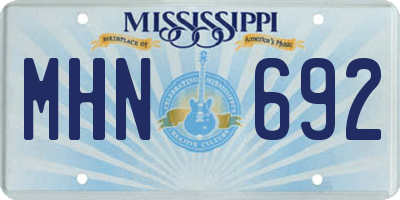 MS license plate MHN692