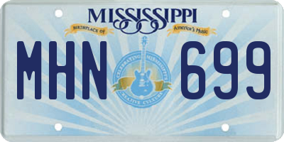 MS license plate MHN699