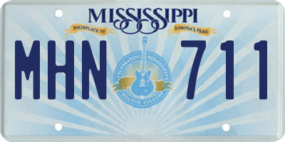 MS license plate MHN711