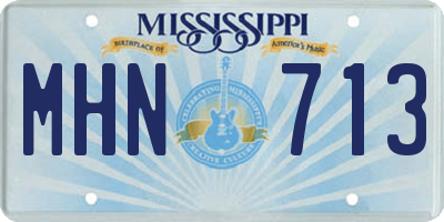 MS license plate MHN713