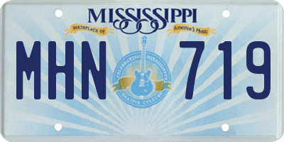 MS license plate MHN719