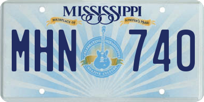 MS license plate MHN740
