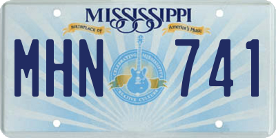 MS license plate MHN741