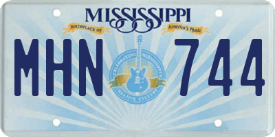 MS license plate MHN744