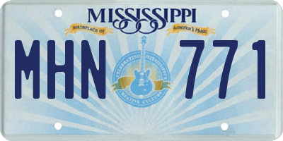 MS license plate MHN771