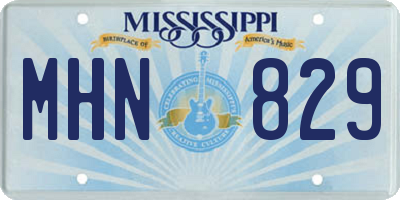MS license plate MHN829