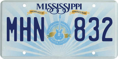 MS license plate MHN832