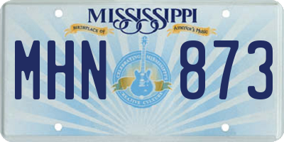 MS license plate MHN873