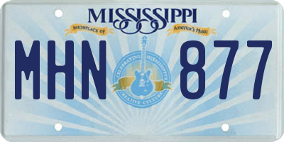 MS license plate MHN877