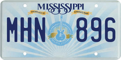 MS license plate MHN896
