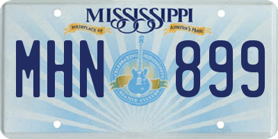 MS license plate MHN899