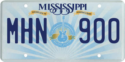 MS license plate MHN900