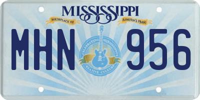 MS license plate MHN956